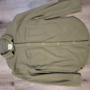 Olive Green Button-Up Shirt